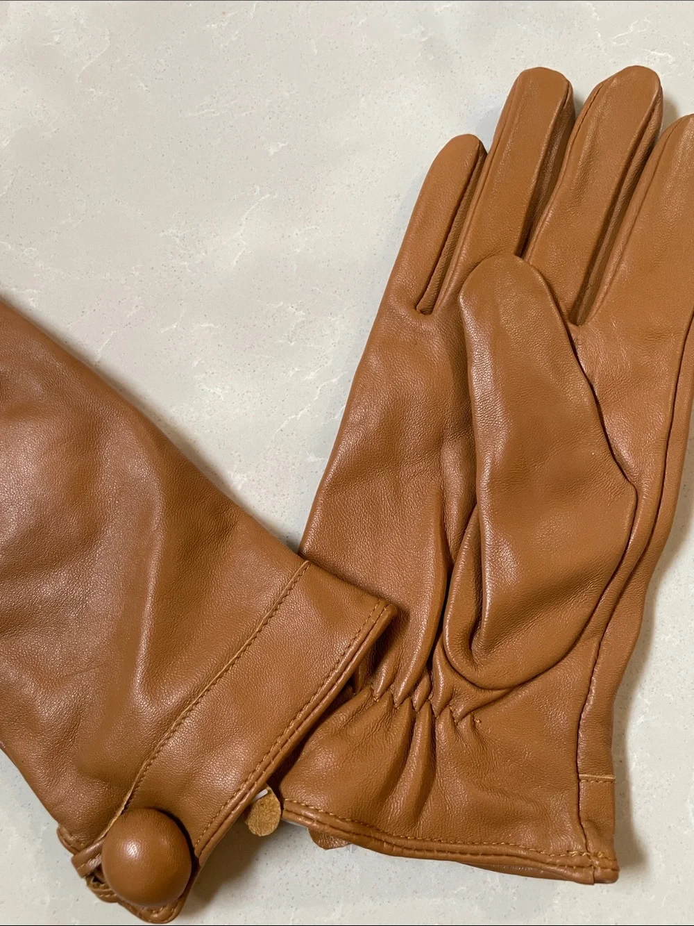 Terry Lewis Classic Luxuries Women's Leather Gloves in Tan